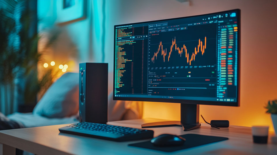 Schnelles und sicheres Krypto-Trading auf einem Desktop