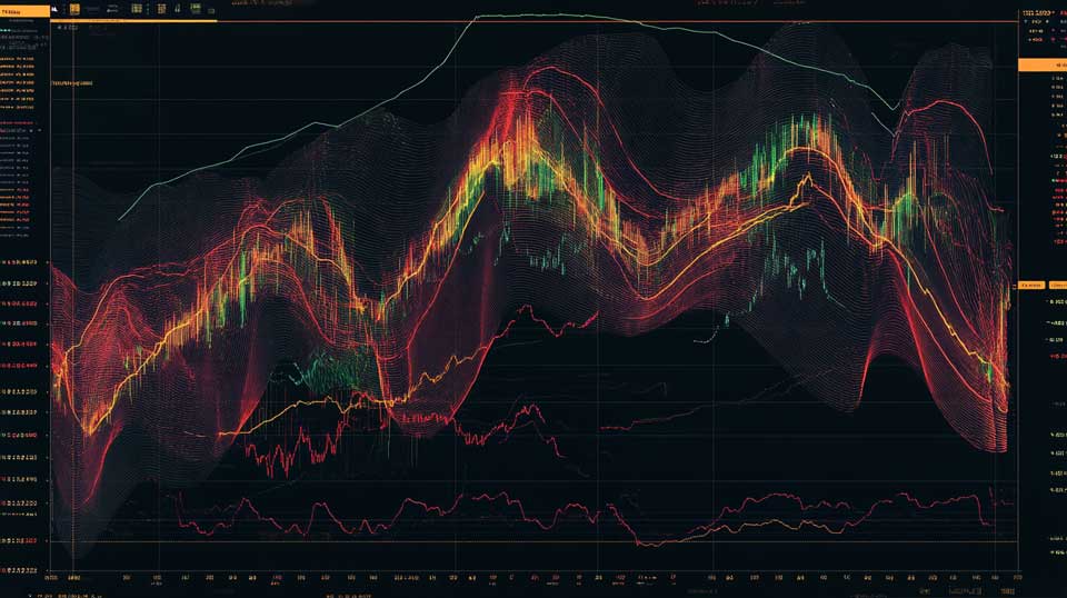 Analyse des marchés boursiers avec graphiques zoomés