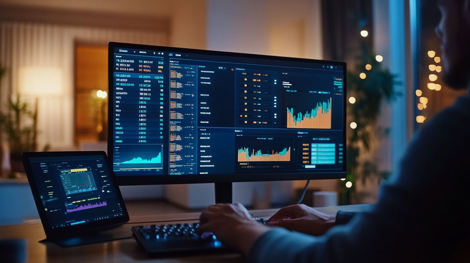 Desktop trading with user focus Desktop trading with user focus