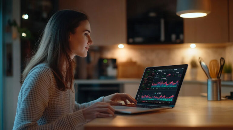 Laptop trading interface for crypto