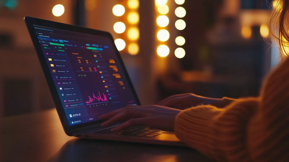 Monitor crypto performance on laptop Monitor crypto performance on laptop