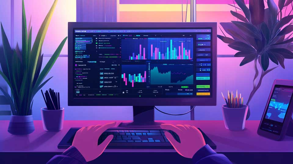 Überwachen Sie den Handelserfolg auf dem Desktop Monitor trading success on desktop