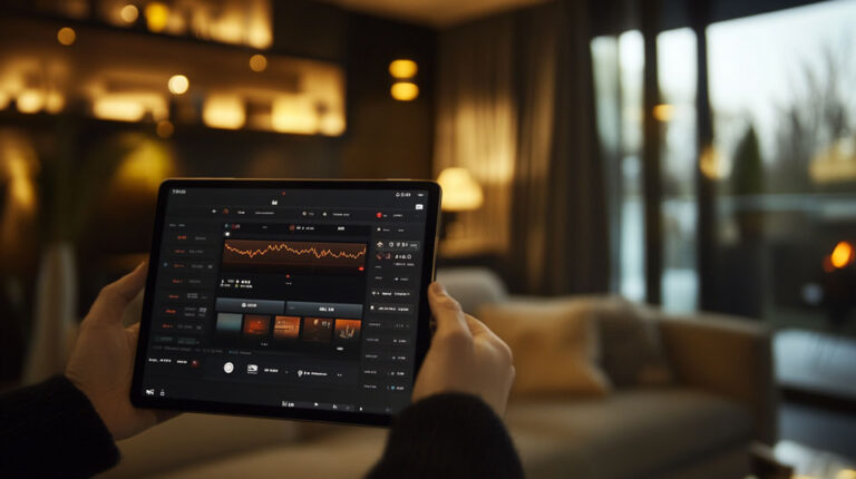 Online trading tool on tablet