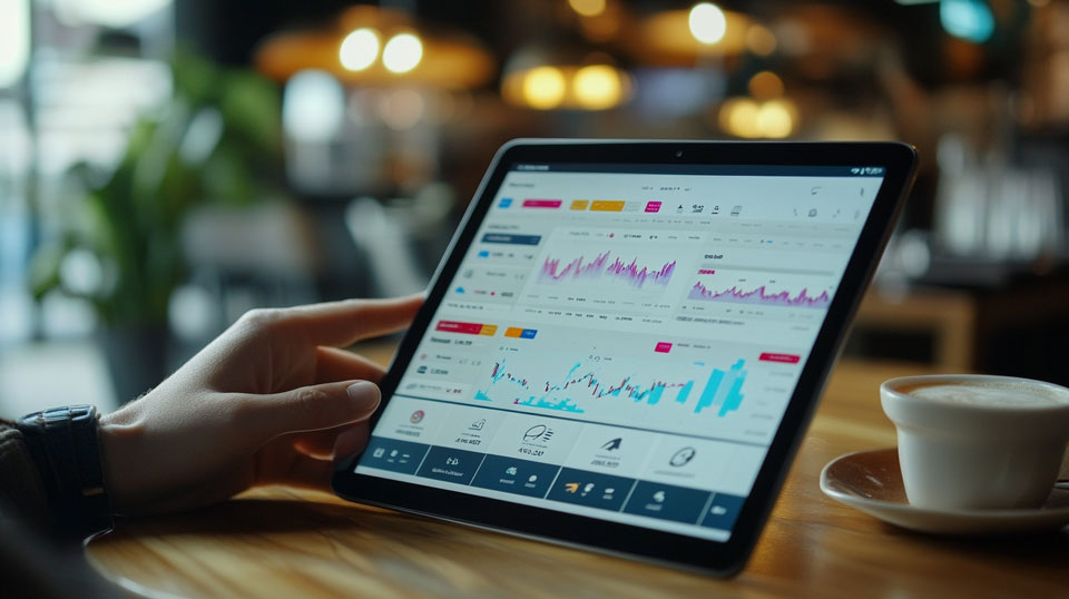 Hızlı işlem yürütme için tablet Tablet for fast trade execution
